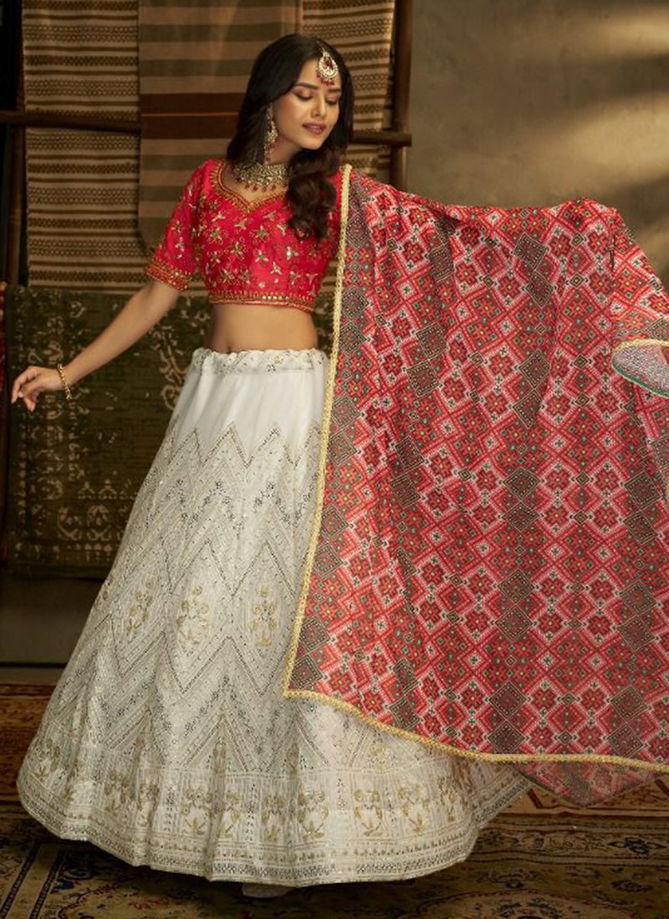 White Colour EUPHORIA VOL 9 Arya New Latest Designer Ethnic Wear Georgette Lehenga Choli Collection 32003